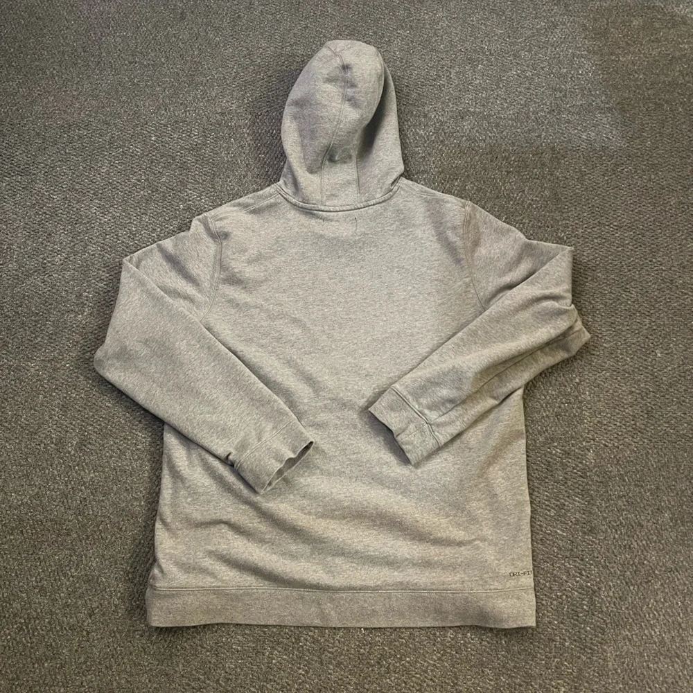 Jordan Heather Gray Hoodie with Black Jumpman